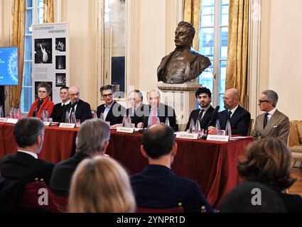 Milan, Italie la Forza del destino à la Scala programme inaugural de la saison Prima diffusa ithe photo::Conférence de présentation institutionnelle Banque D'Images