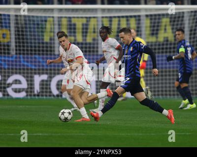 Milan, Italie. 26 novembre 2024. Piotr Zieliński de l'Inter FC lors de l'UEFA Champions League 2024/25, match de football entre le FC Inter et le RB Leipzig le 26 novembre 2024 au San Siro Stadium '' Giuseppe Meazza'' à Milan, Italie, crédit : Nderim Kaceli/Alamy Live News Banque D'Images