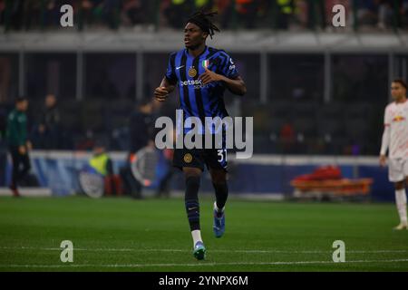 Milan, Italie. 26 novembre 2024. Lors de la ligue des champions de l'UEFA 2024/25, match de football entre le FC Inter et le RB Leipzig le 26 novembre 2024 au stade San Siro '' Giuseppe Meazza'' à Milan, Italie, crédit : Nderim Kaceli/Alamy Live News Banque D'Images