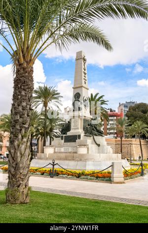 Monument aux héros de Santiago de Cuba et Carthagène, Espagne -Monumento a los héros de Cavite, Carthagène, Espagne Banque D'Images
