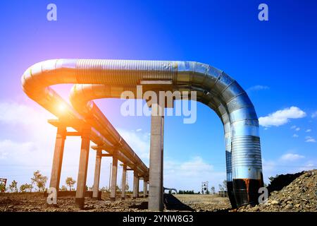 Équipement de pipeline industriel de l'usine Banque D'Images