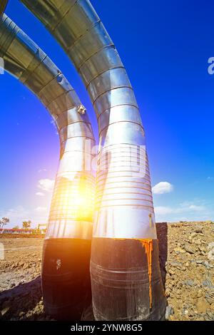 Équipement de pipeline industriel de l'usine Banque D'Images