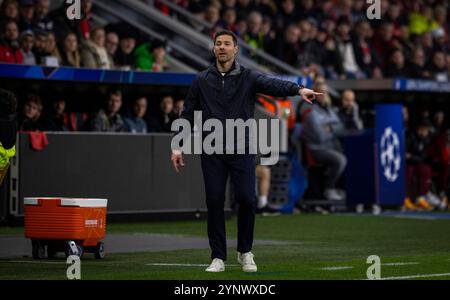 Leverkusen, Allemagne. 26 novembre 2024. . Formateur Xabi Alonso (Leverkusen) Bayer Leverkusen - FC Salzbourg 26.11.2024 Copyright (nur für journalistische Banque D'Images