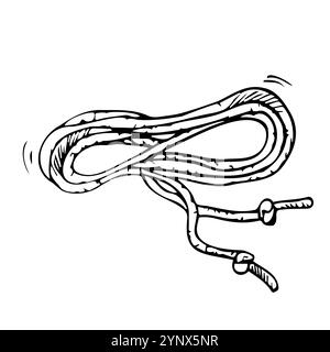 Icône de corde de saut à l'encordelette vectorielle. corde à sauter gymnastique rythmique Illustration de Vecteur