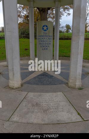 Le mémorial de la Magna Carta à Runnymede, Surrey, Royaume-Uni Banque D'Images