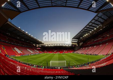 Liverpool, Royaume-Uni. 27 novembre 2024. Vue générale d'Anfield avant la Ligue des Champions de l'UEFA, League phase MD5 Liverpool contre Real Madrid à Anfield, Liverpool, Royaume-Uni, le 27 novembre 2024 (photo Mark Cosgrove/News images) à Liverpool, Royaume-Uni, le 27/11/2024. (Photo de Mark Cosgrove/News images/SIPA USA) crédit : SIPA USA/Alamy Live News Banque D'Images