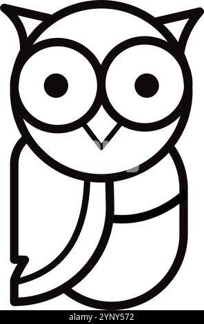 Hibou - icône vectorielle Illustration de Vecteur