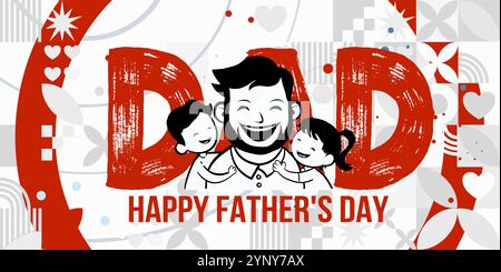 Joyeux jour des pères - bannière, fond Illustration de Vecteur