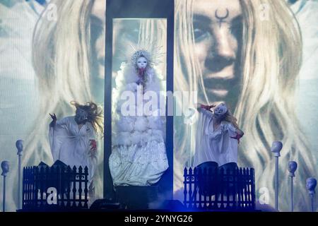 Madison, États-Unis. 26 novembre 2024. Maria Brink de In This moment au Sylvee le 26 novembre 2024, à Madison, Wisconsin (photo de Daniel DeSlover/Sipa USA) crédit : Sipa USA/Alamy Live News Banque D'Images