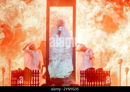 Madison, États-Unis. 26 novembre 2024. Maria Brink de In This moment au Sylvee le 26 novembre 2024, à Madison, Wisconsin (photo de Daniel DeSlover/Sipa USA) crédit : Sipa USA/Alamy Live News Banque D'Images