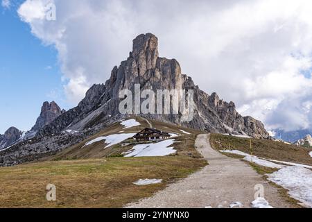 Mont Regusela sur le col de Giau dans les dolomites Banque D'Images