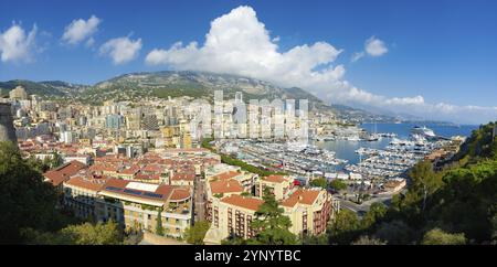 High angle view sur le Port Hercule à Monaco Banque D'Images