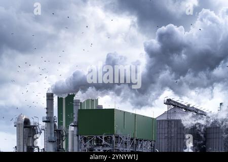 Dans l'usine pétrochimique de la zone du port de Rotterdam Banque D'Images