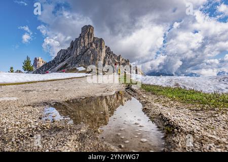 Mont Regusela sur le col de Giau dans les dolomites Banque D'Images