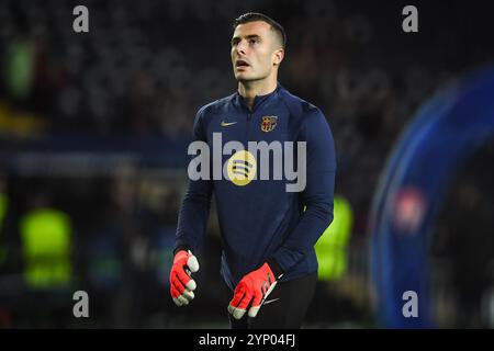 Barcelone, Espagne. 26 novembre 2024. Inaki PENA de Barcelone lors du match de football MD5 de l'UEFA Champions League, League phase MD5 entre le FC Barcelone et le stade Brestois 29 (Brest) le 26 novembre 2024 à l'Estadi Olimpic Lluis Companys à Barcelone, Espagne - photo Matthieu Mirville (S Ros)/DPPI crédit : DPPI Media/Alamy Live News Banque D'Images