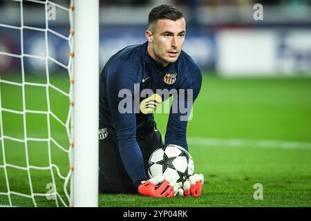 Barcelone, Barcelone, Espagne. 26 novembre 2024. Inaki PENA de Barcelone lors du match MD5 de l'UEFA Champions League, League phase MD5 entre le FC Barcelone et le stade Brestois (Brest) à l'Estadi Olimpic Lluis Companys le 26 novembre 2024 à Barcelone, Espagne. (Crédit image : © Matthieu Mirville/ZUMA Press Wire) USAGE ÉDITORIAL SEULEMENT! Non destiné à UN USAGE commercial ! Banque D'Images