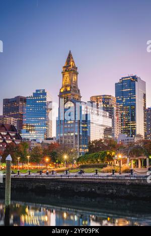 Boston long Wharf Harbor Walk, Boston, Massachusetts, États-Unis Banque D'Images