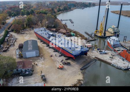 Petit chantier naval, New Jersey USA Banque D'Images