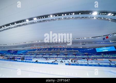 Pékin, Chine. 28 novembre 2024. PÉKIN, CHINE - NOVEMBRE 28 : ovale national de patinage de vitesse le 28 novembre 2024 à Pékin, Chine (photo par Andre Weening/Orange Pictures) crédit : Orange pics BV/Alamy Live News Banque D'Images