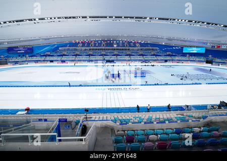 Pékin, Chine. 28 novembre 2024. PÉKIN, CHINE - NOVEMBRE 28 : ovale national de patinage de vitesse le 28 novembre 2024 à Pékin, Chine (photo par Andre Weening/Orange Pictures) crédit : Orange pics BV/Alamy Live News Banque D'Images