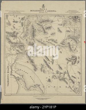 Département de l'Arizona, feuille no. 3 1876 par Schofield, John McAllister, 1831-1906 Banque D'Images