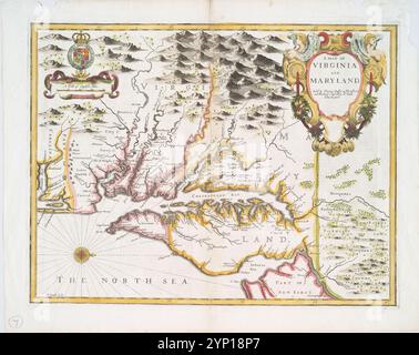 Une carte de Virginie et du Maryland 1756 par Jefferys, Thomas, -1771 Banque D'Images