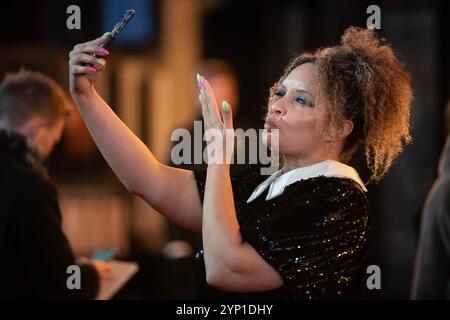 Londres, Royaume-Uni. 27 novembre 2024. Pandora Christie, présentatrice de radio Heart FM, assiste à la première européenne de Better Man au cinéma Odeon luxe Leicester Square. Le nouveau film visionnaire se penche sur l’ascension, la chute et la résurrection de Robbie Williams – l’un des artistes à succès du Royaume-Uni couvrant les incroyables hauts et bas de la célébrité et le voyage vers la célébrité d’une manière unique, inspiré par la vie de Williams et la façon dont il se voit. Crédit : Guy Corbishley/EMPICS/Alamy Live News Banque D'Images