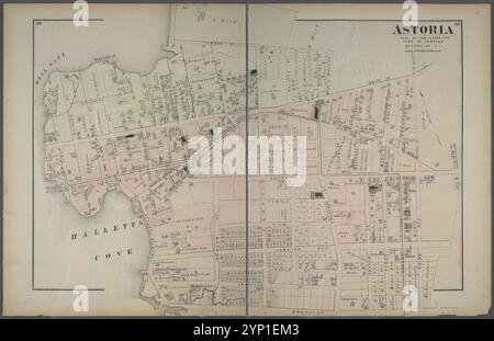 Astoria. Partie de long Island City, Town of Newtown, Queens Co. L.I. 1873 by Beers, F. W. (Frederick W.) Banque D'Images