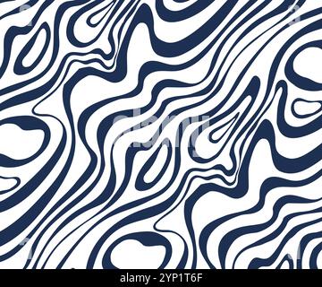 Motif zèbre. Fond d'ornement de lignes ondulées noires. Illustration vectorielle Illustration de Vecteur