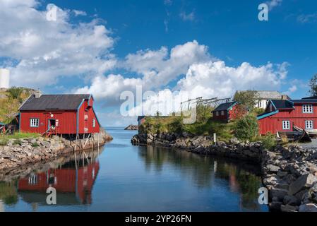 Historique usine d'huile de foie de morue, A i Lofoten, Moskenesoy, Lofoten, Norvège, Europe Banque D'Images