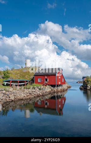 Historique usine d'huile de foie de morue, A i Lofoten, Moskenesoy, Lofoten, Norvège, Europe Banque D'Images