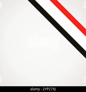 Drapeau de ruban incliné d'angle de Kuyavia-Pomerania pour une zone en haut à droite d'une page. Illustration de Vecteur