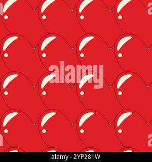 Motif sans couture en forme de coeur abstrait texturé en rouge tendance. Texture de fond Saint-Valentin. Illustration vectorielle isolée papier peint, emballage ou bannière promotionnelle Web, cartes de vœux ou d'invitation Illustration de Vecteur