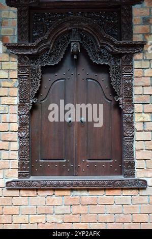 La sculpture traditionnelle Jepara ornements sur le bois Banque D'Images