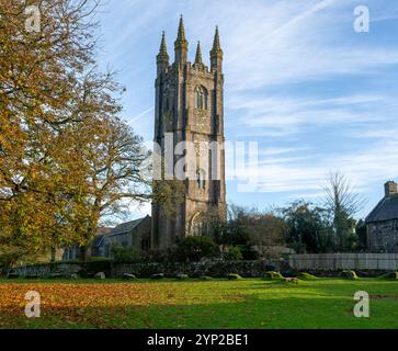 Église paroissiale du village de Saint Pancras, Widecombe-in-the-Moor, parc national de Dartmoor, nord du Devon, Angleterre, ROYAUME-UNI Banque D'Images