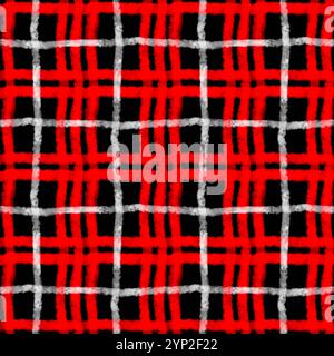 Motif à carreaux sans couture de Noël sur fond noir. Bonne année concept Banque D'Images