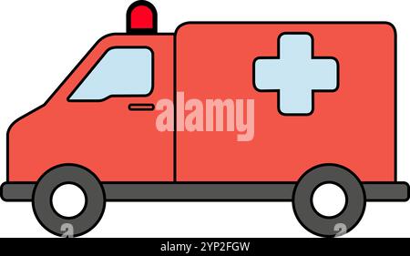 Illustration de voiture d'ambulance - vecteur Illustration de Vecteur