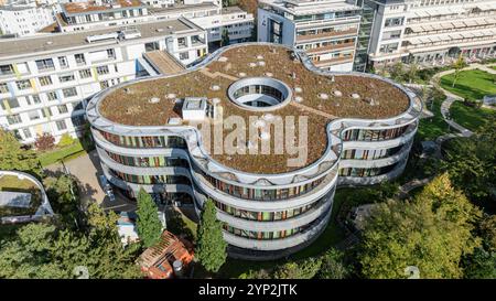 Aérien de Matthildenhoehe, site du patrimoine mondial de l'UNESCO, Darmstadt, Hesse, Allemagne, Europe Banque D'Images