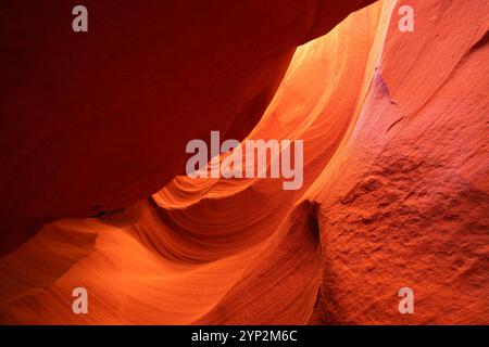 Détails abstraits du mur de canyon de fente orange, Antelope Canyon X, page, Arizona, États-Unis d'Amérique, Amérique du Nord Banque D'Images