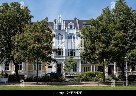 Détail architectural de Poppelsdorfer Allee, une avenue bordée de châtaigniers reliant le Schloss Kurfurstliches au Schloss Poppelsdorfer, w Banque D'Images