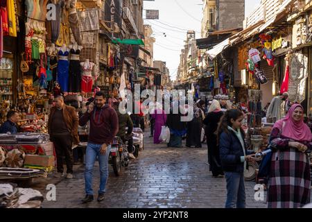 Marché Khan Al-Khalili, le Caire, Egypte, Afrique du Nord, Afrique Banque D'Images