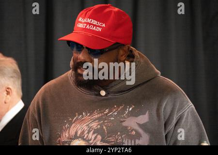 Derek Chisora en action lors de la conférence de presse Chisora vs Wallin à Co-op Live à Manchester, en Angleterre Banque D'Images