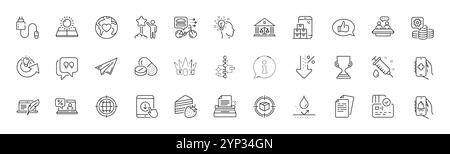 Icônes de rétroaction, d'alerte de sonnerie et de ligne d'idée. Pour l'application Web, impression. Icônes de ligne. Vecteur Illustration de Vecteur