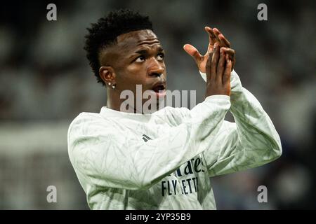 Madrid, Espagne. 05 novembre 2024. Vinicius Junior (Jr) du Real Madrid lors du match MD4 de l'UEFA Champions League, League phase entre le Real Madrid CF et l'AC Milan le 5 novembre 2024 au stade Santiago Bernabeu de Madrid, Espagne - photo Matthieu Mirville/DPPI crédit : DPPI Media/Alamy Live News Banque D'Images