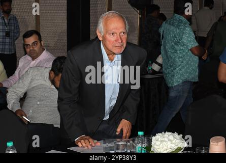 Mumbai, Inde. 28 novembre 2024. Jamshyd Godrej, président et directeur général de Godrej Enterprises Group (GEG), est vu lors du lancement du logo de la marque de Godrej actualisé lors d'un événement à Mumbai. Crédit : SOPA images Limited/Alamy Live News Banque D'Images