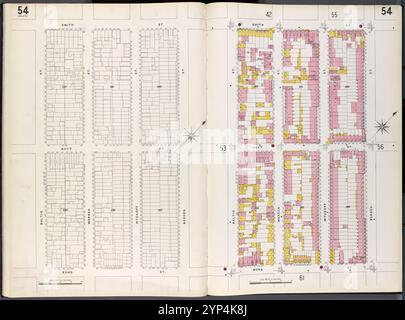 Brooklyn plate No. 54 [Map Bounded by Baltic, Smith offerts, Bergen offerts, Bond préparé] 1884 - 1936 Banque D'Images