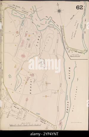 Bronx, V. 14, plate No. 62 [Map Bounded by Pelham Ave., Bronx River, E. 182nd équipé, Southern Blvd.] 1901 Banque D'Images