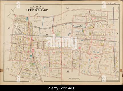 Partie du village de South Orange. Plaque double page no 22 [carte bornée par Ridgewood Rd, Berkeley Ave., Charlton Ave., Grove Rd, Riggs PL., 3rd.] 1904 Banque D'Images