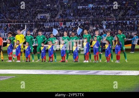 Roma, Lazio, ITALIE. 28 novembre 2024. 28/11/2024 Roma, Stadio Olimpico, incontro di calcio valevole per l' Europa League 2024/24 tra SS Lazio vs Ludogorets . In foto : ludogorest soccer (crédit image : © Fabio Sasso/ZUMA Press Wire) USAGE ÉDITORIAL SEULEMENT! Non destiné à UN USAGE commercial ! Banque D'Images