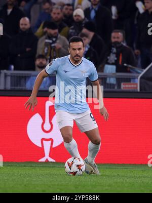 Roma, Lazio, ITALIE. 28 novembre 2024. 28/11/2024 Roma, Stadio Olimpico, incontro di calcio valevole per l' Europa League 2024/24 tra SS Lazio vs Ludogorets . In foto : Pedro of SS Lazio (crédit image : © Fabio Sasso/ZUMA Press Wire) USAGE ÉDITORIAL SEULEMENT! Non destiné à UN USAGE commercial ! Banque D'Images